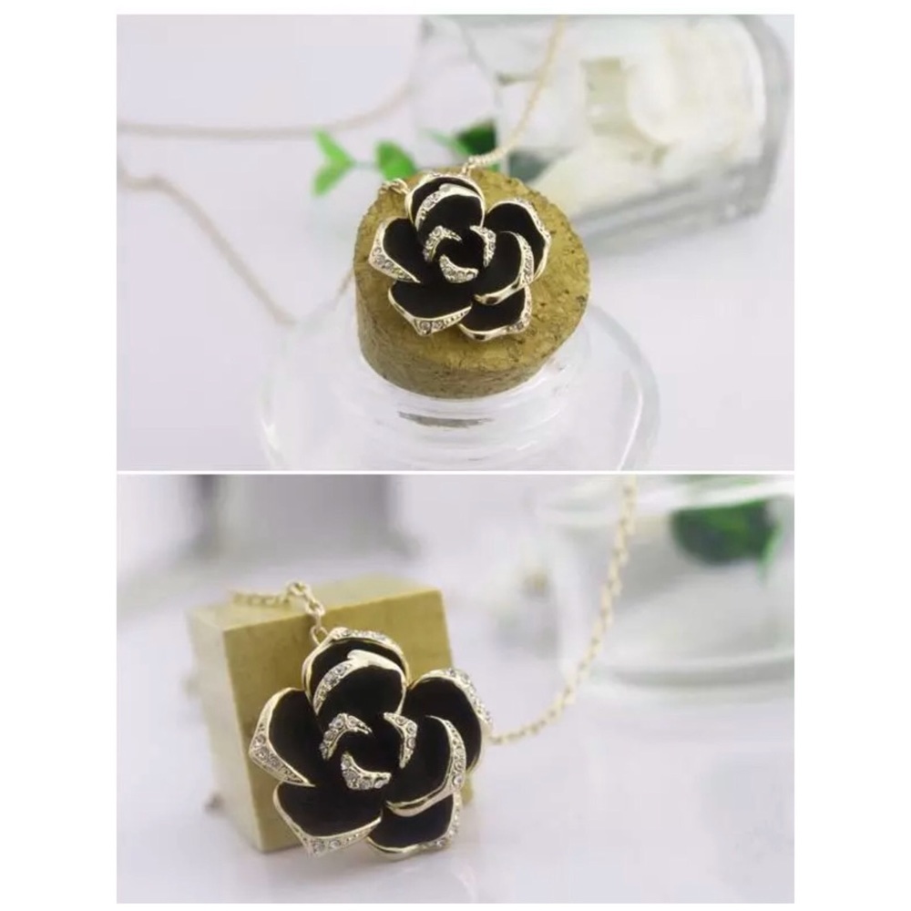 ❤️🆕 Stunning Set Silver Golden Rose - Picture 3 of 4
